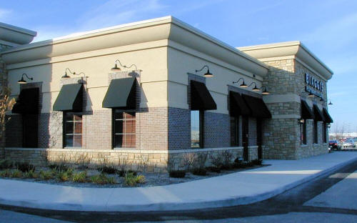 Commercial window awnings